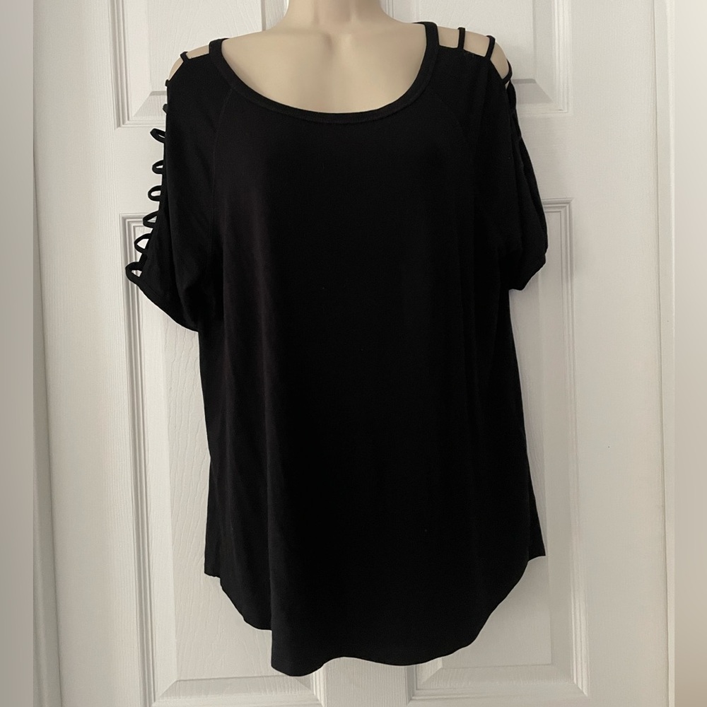 August Silk Black Top